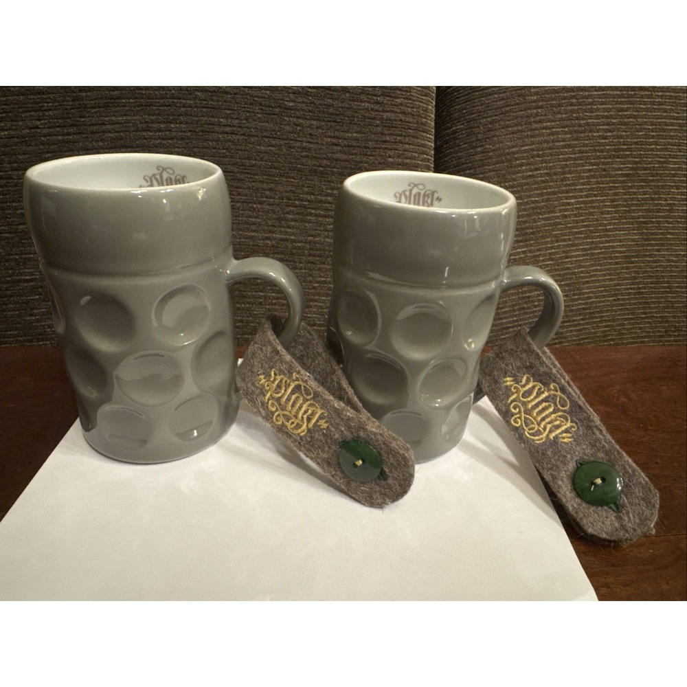 Coffee size Maßkrug/Masskrug hand made Bavaria‎ Germany Derkleine Muc Set Of 2